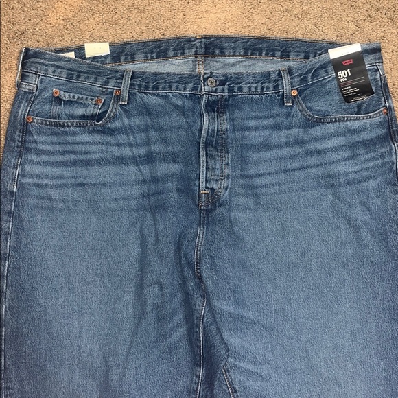 Levi's 501 ‘90s Rigid Loose Straight Leg Jean Not My News Channel Blue 22W‎ - Picture 6 of 10